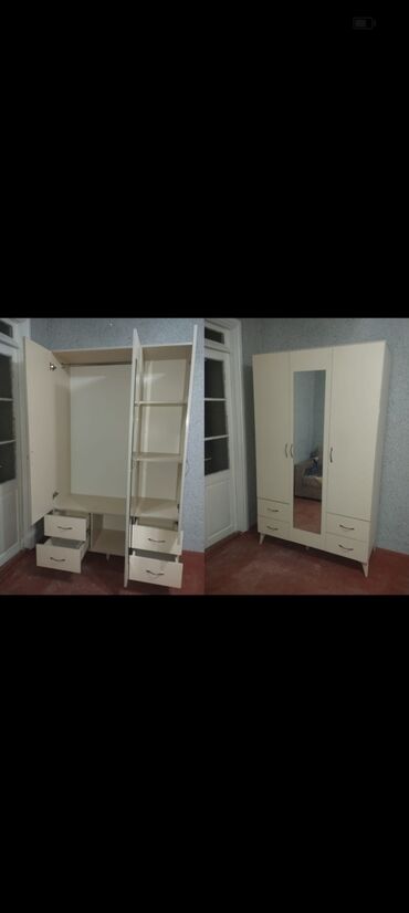 Çarpayılar: Yeni, 3 qapılı Düz dolab, Qarderob, paltar dolabı, Azərbaycan