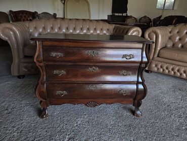 Stilske komode: Barokna komoda sa 3 fioke - Materijal: masivno drvo, bogata topla — 13