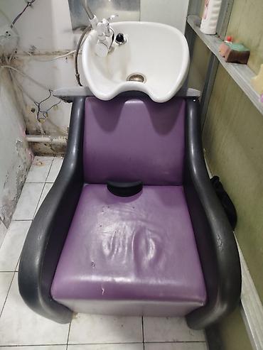 can eti: Salon üçün saç yuma kreslosu və lavabosu - İnteqrə edilmiş keramik — 3