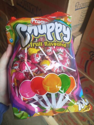 Кондитерские изделия, сладости: Набор кондитерских изделий ассорти: 1) Trolli Center Filled Fruit — 7