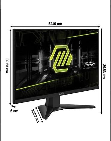 Monitorlar: MSI MAG 244F – 23.8" oyun monitoru Əsas xüsusiyyətlər: - Ekran — 6