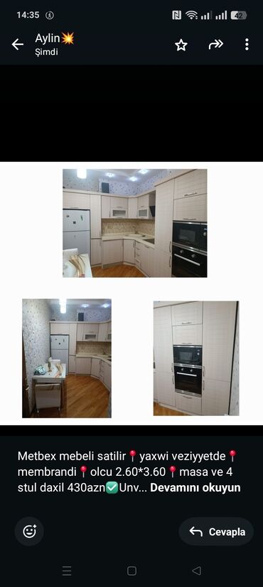 реставрация мебели в баку: Metbex mebeli satilir📍yaxwi veziyyetde📍membrandi📍olcu 2.60*3.60📍masa
