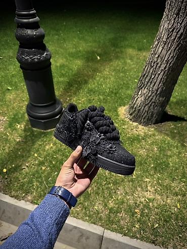 Айымдардын бут кийими: Кроссовкалар, 40, 41, 42, Nike, Жаңы, түсү - Кара — 2