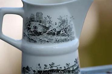 Staro posuđe i escajg: Vtg Villeroi & Boch Artemis Mettlacher Unterglasur posuda. LOVAČKI — 6