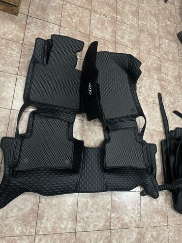 Полики: 5D Экокожа Полики Для салона цвет - Черный, Новый, Самовывоз — 6