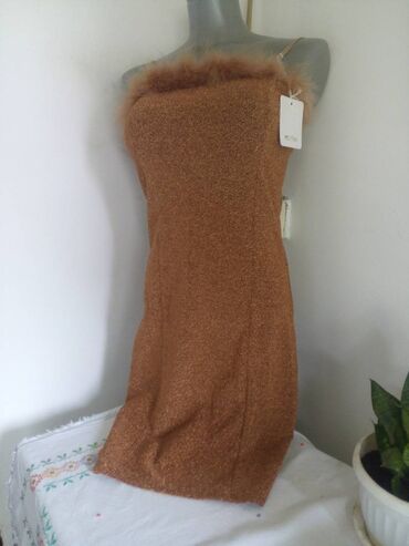 zara haljina od tvida: M (EU 38), color - Brown, Evening, With the straps