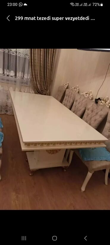 stol ayağı: Qonaq masası, Yeni, Açılmayan, Dördbucaq masa, Türkiyə