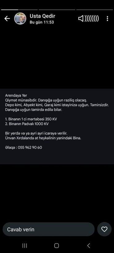 azadlıq prospekti kirayə evlər: Kirayə yer verilir Bakı şəhəri Xırdalan