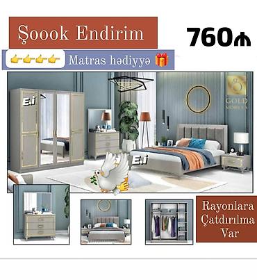 İkinəfərlik çarpayı, Dolab, 2 tumba, Termo, Yeni