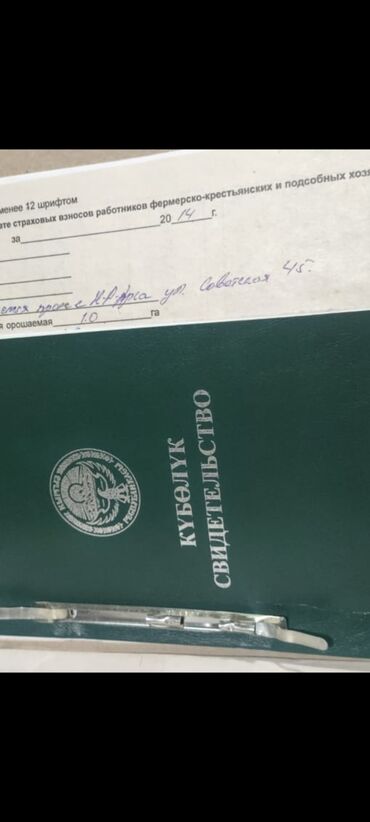 участок в центре: 100 соток, Айыл чарба үчүн, Техпаспорт, Сатып алуу-сатуу келишими, Башкы ишеним кат