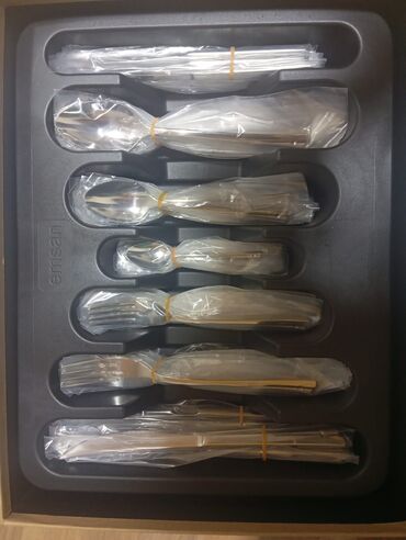 uşaqlar üçün qaşıqlı boşqablar: Nahar dəsti, rəng - Ağ, Metal, 12 nəfərlik, Türkiyə