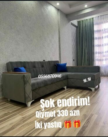 Mətbəx mebeli: Künc divan, Yeni, Açılan, Bazalı, Parça, Pulsuz çatdırılma