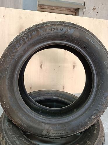 зимние шины на ниву 21214: Шины 185 / 60 / R 15, Зима, Б/у, Пара, Michelin — 1
