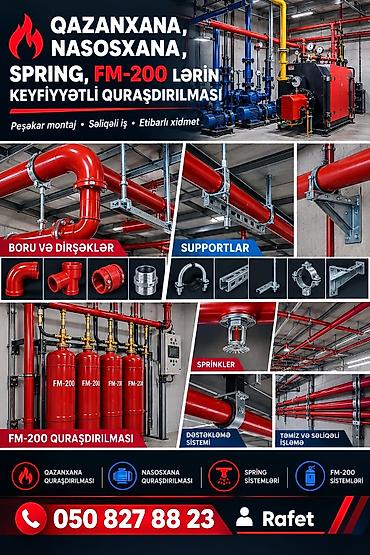 santexnik ustasi teleb olunur: Qazanxana, nasosxana, FM - 200 lərin quraşdırılması . Ekibimizlə — 1