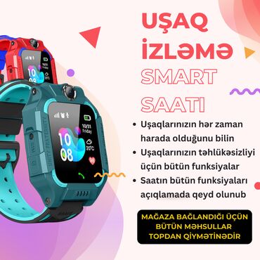 usaq saatlari: Yeni, Smart saat, Nabi, Sim kart, rəng - Göy