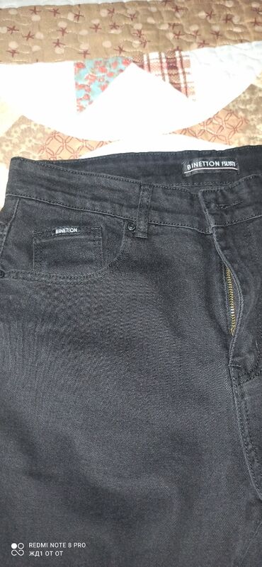 мужская джинсы: Джинсы M (EU 38), L (EU 40), цвет - Черный