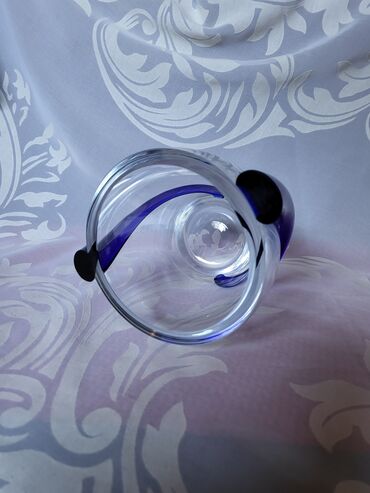 Ostali kućni dekor: Vaza nova,kristal,rucni rad,duvana usnama. Krasno Poljska. 80te — 15