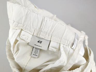 bardzo obszerne spodnie: Męskie spodnie cargo H&M Regular Fit – białe/ecru - Model: cargo — 4