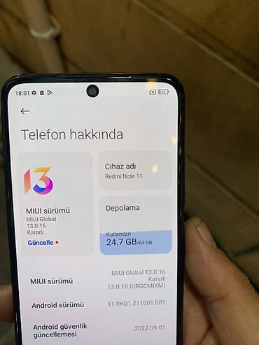 redmi note 11 kabrolar: Redmi Note 11, 64 GB, rəng - Boz, İki sim kartlı — 4