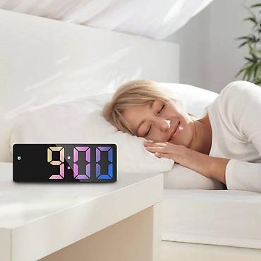 Ev üçün dekor: Masaüstü saat Stolüstü saat GH 0725 Light Alarm Otaq temperaturu Time — 2
