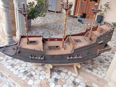 Gəmi modelləri: Taxta maket gəmi – 17-ci əsr tipli üç dirəkli yelkənli kalyon - — 3