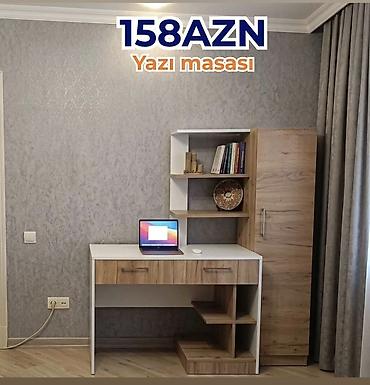 ofis stolları: Düz masa, Stulsuz, Polkalı, Siyirməli, MDF — 1