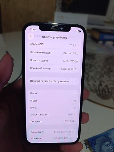 Apple iPhone: IPhone 12 Pro, Б/у, 256 ГБ, Pacific Blue, 100 % — 9