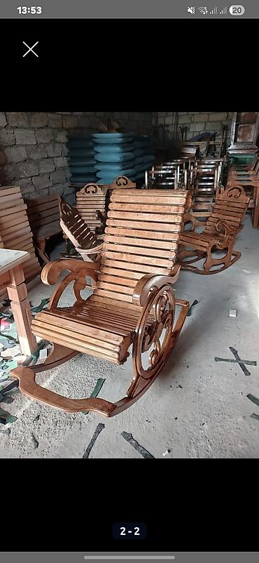astar üzlük: Taxta yelləncək kreslo - Material: tam ağac (taxta lamellərlə — 1