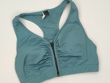 shein bielizna plus size: Sportowy biustonosz SHEIN - Kolor: morski/teal - Krój: racerback