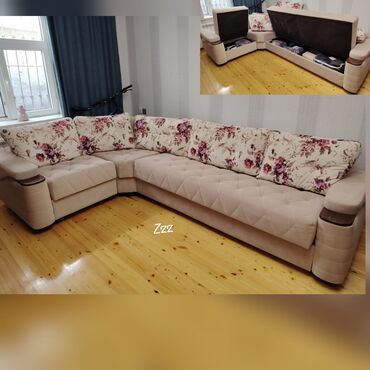 divan islenmis: Угловой диван, Б/у, Раскладной, С подъемным механизмом, Платная доставка