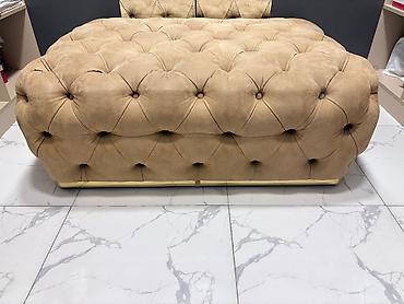 Pufiklər: Puf/oturacaq-banko - Material: Yumşaq nubuk/şamoa effektli parça, tam — 1