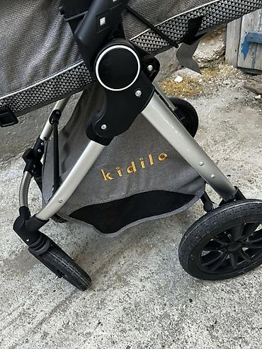 Gəzinti arabaları: Kidilo markalı boz rəngli uşaq arabası. Işlenib. - Brend: Kidilo - — 2