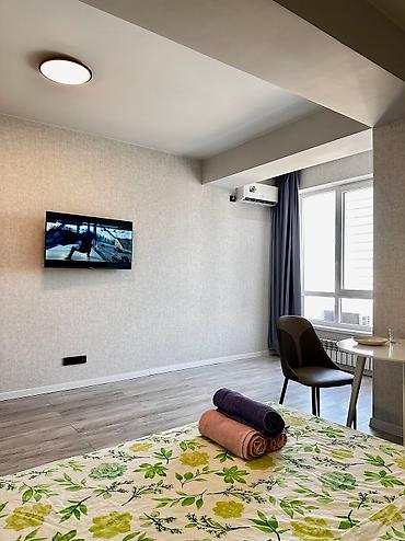 Посуточная аренда квартир: 1 комната, Душевая кабина, Постельное белье, Кондиционер — 9