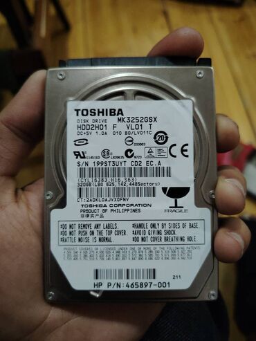 kamputerlər: Daxili Sərt disk (HDD) Toshiba, 512 GB, İşlənmiş