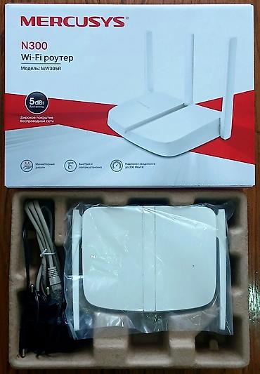 Модемы и сетевое оборудование: Wi‑Fi роутер Mercusys N300 (модель MW305R) - Скорость беспроводной — 1