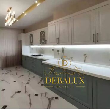 Sifarişlə mətbəx mebeli: Sifarişlə mətbəx dəsti, Özü çəkən petlələr, Sadə laminat, Kredit yoxdur, Rayonlara çatdırılma, Pulsuz çatdırılma — 16