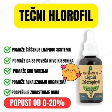 Ostali medicinski proizvodi: Tečni Hlorofil – Detoks i energija iz prirode Liquid Chlorophyll za