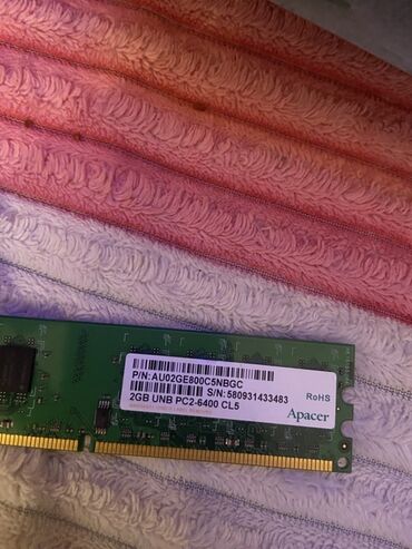 Sərt disklər (HDD): Apacer DDR2 RAM modulu - Model: Apacer 2GB UNB PC2-6400 CL5 - Növ