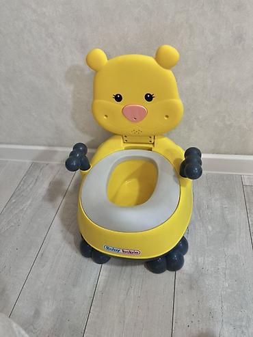 Детский горшок Baby Babie в форме жёлтого медвежонка. - Яркий дизайн