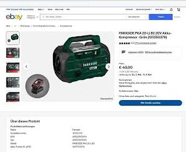 Kompresori za vazduh: PARKSIDE akumulatorska kombinovana pumpa PNA 20-Li A1 (X20V Team) - — 17