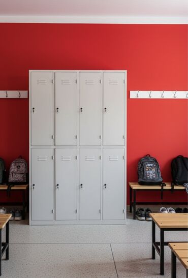 Шкафы для раздевалки: Шкаф для раздевалки, Новый, Железо — 1