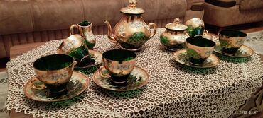 Çay dəstləri və servizlər: Çay dəsti, rəng - Yaşıl