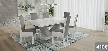 Stilske garniture: Trpezarijski setovi – više modela - Set 1 (prikaz 1 i 4) – 640€: - — 50