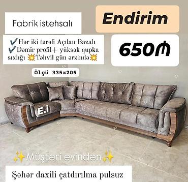 Fabrik istehsalı künc divan - Ölçü: 335 x 205 sm - Hər iki tərəfi lalafo.az -da Fabrik istehsalı künc divan - Ölçü: 335 x 205 sm - Hər iki tərəfi