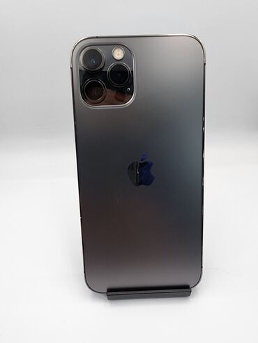 телефон apple: IPhone 12 Pro, Б/у, 128 ГБ, Черный, Защитное стекло, Чехол, В рассрочку, 94 %