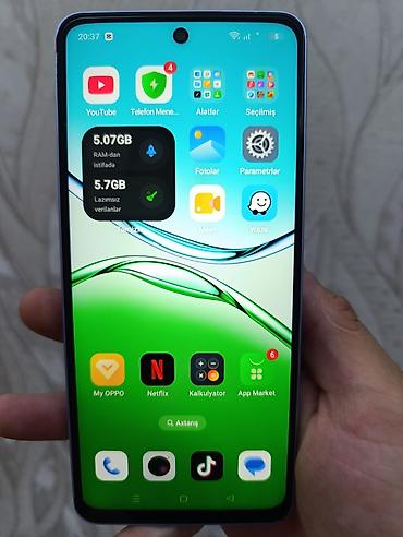 telefon mağazaları: Oppo A5 Pro, 256 GB, rəng - Mavi, Barmaq izi — 3