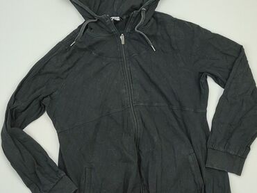 czarne bluzki z dekoltem w łódkę: Кофта з каптуром жіноча, H&M, XL, стан - Хороший