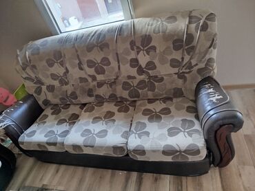 garniture dvosed trosed i fotelja: Three-seat sofas, color - Beige, Used