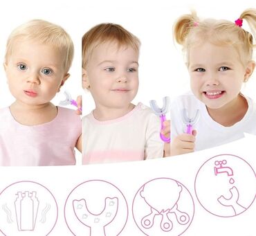 odeca za bebe do 3 meseca: Polukružna kružna oblik U silikonska četkica za zube za decu ili kako