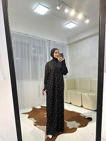 Повседневные платья: Повседневное платье, Made in KG, Осень-весна, Длинная модель, Трикотаж, Оверсайз, XL — 2